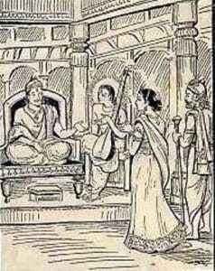 सावित्री ने सत्यवान से अपने पिता से शादी करने का अपना फैसला सुनाया और ऋषि नारद ने इसे एक भयानक अप-शगुन घोषित कर दिया। (सौजन्य: गीता प्रेस द्वारा महाभारत) सावित्री ने सत्यवान से अपने पिता से शादी करने का अपना फैसला सुनाया और ऋषि नारद ने इसे एक भयानक अप-शगुन घोषित कर दिया। (सौजन्य: गीता प्रेस द्वारा महाभारत)